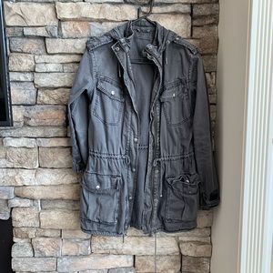 Aritzia Talula | Washed black trooper jacket